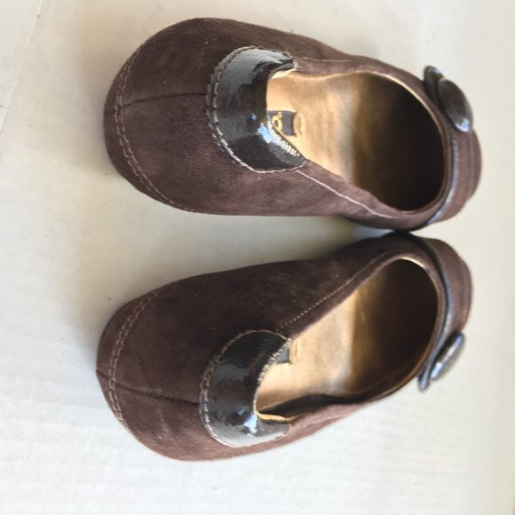 - ECCO Ballet Flats Button 1" Heel Slip On Shoes 35 - Picture 5 of 8